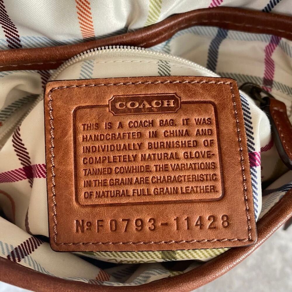 Coach Soho Bleecker Legacy Buckle Flap Bag Whiskey Distressed - Picture 2 of 14